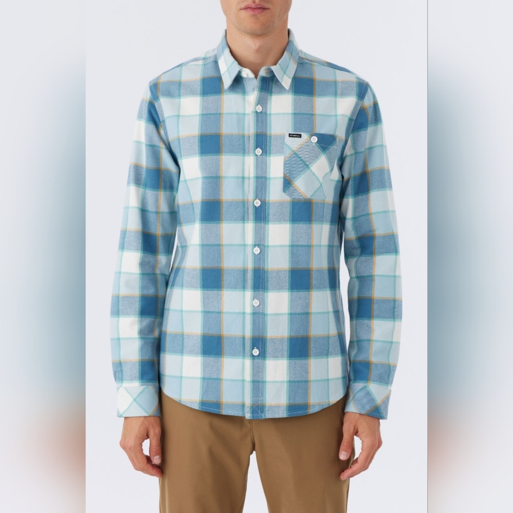 O'Neill Winslow Plaid Flannel - Dust Blue - Small